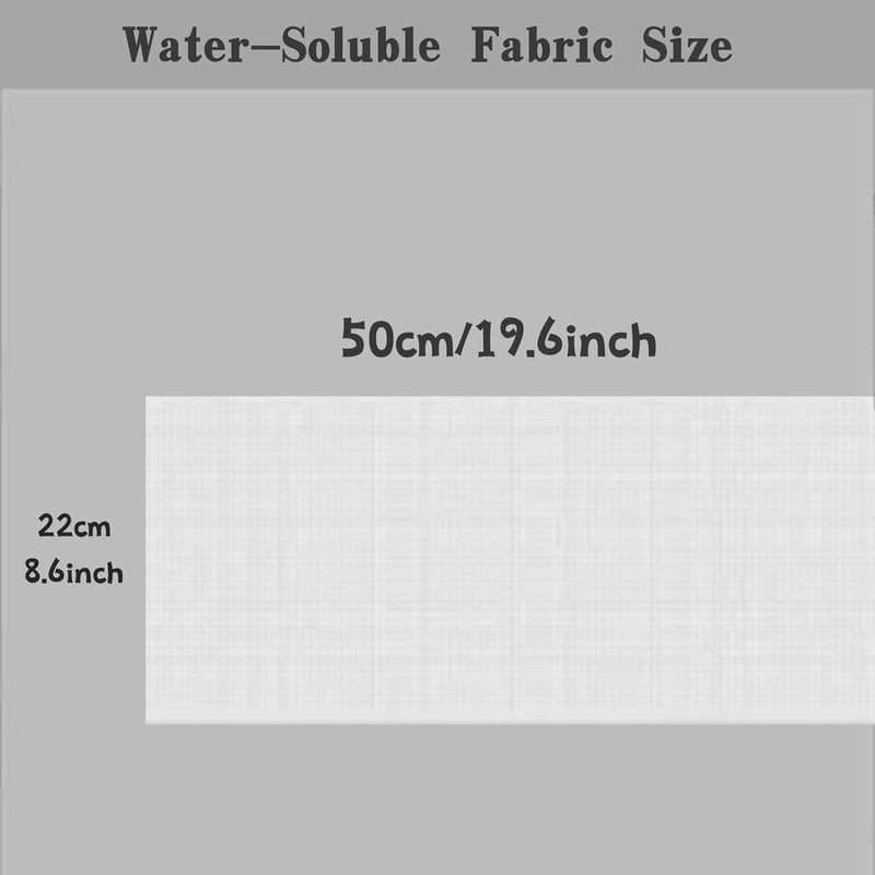 LZCSXON Water Soluble Canvas Cloth,14 Count Aida Cloth,Water Soluble Cross Stitch Canvas,Disappear in Water DIY Handmade Embroidery Sewing Accessories. (50 x 22cm), White - Image 2